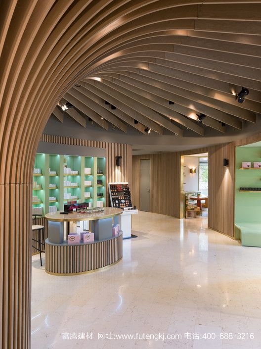 弧形鋁樹方通裝飾效果圖6